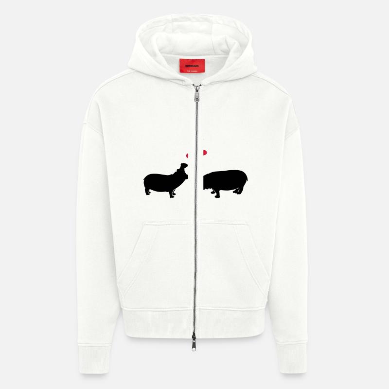 Nilpferd - Zip Hoodie - made by SPREAD - OFF WHITE