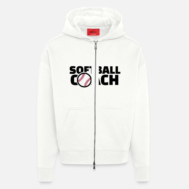 Softball - Zip Hoodie - made by SPREAD - OFF WHITE