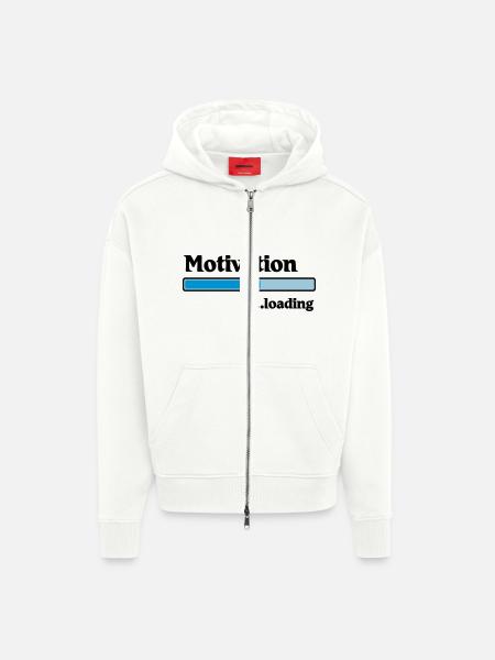 Motivation loading - Zip Hoodie - made by SPREAD - OFF WHITE