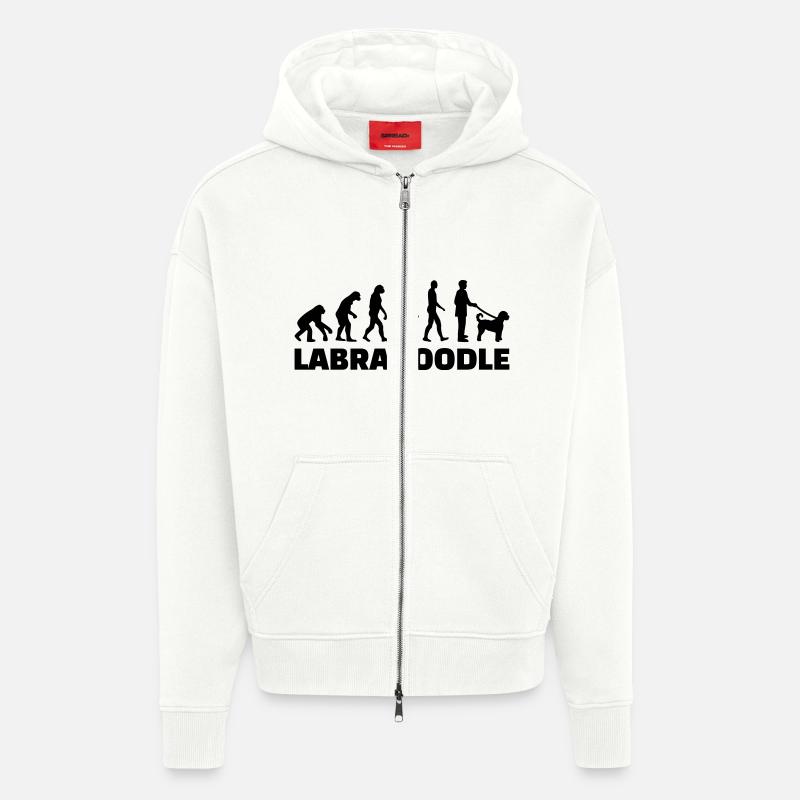 Labradoodle - Veste à capuche bio épaisse oversize fabriqué en UE - OFF WHITE