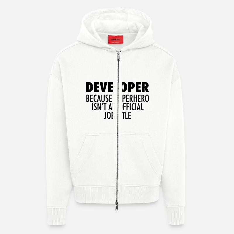 Developer - Veste à capuche bio épaisse oversize fabriqué en UE - OFF WHITE