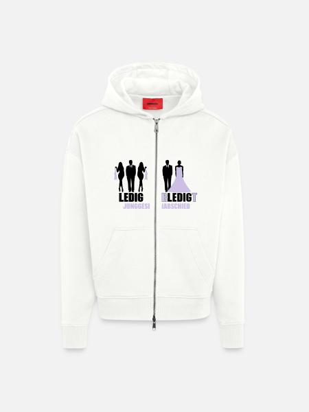 Ledig Erledigt - Zip Hoodie - made by SPREAD - OFF WHITE