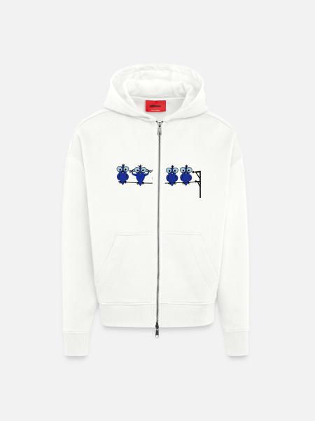 Vogel Sport - Zip Hoodie - made by SPREAD - OFF WHITE