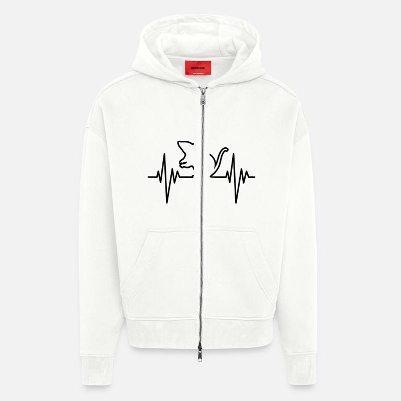 Souris Pulse - Veste à capuche bio épaisse oversize fabriqué en UE - OFF WHITE