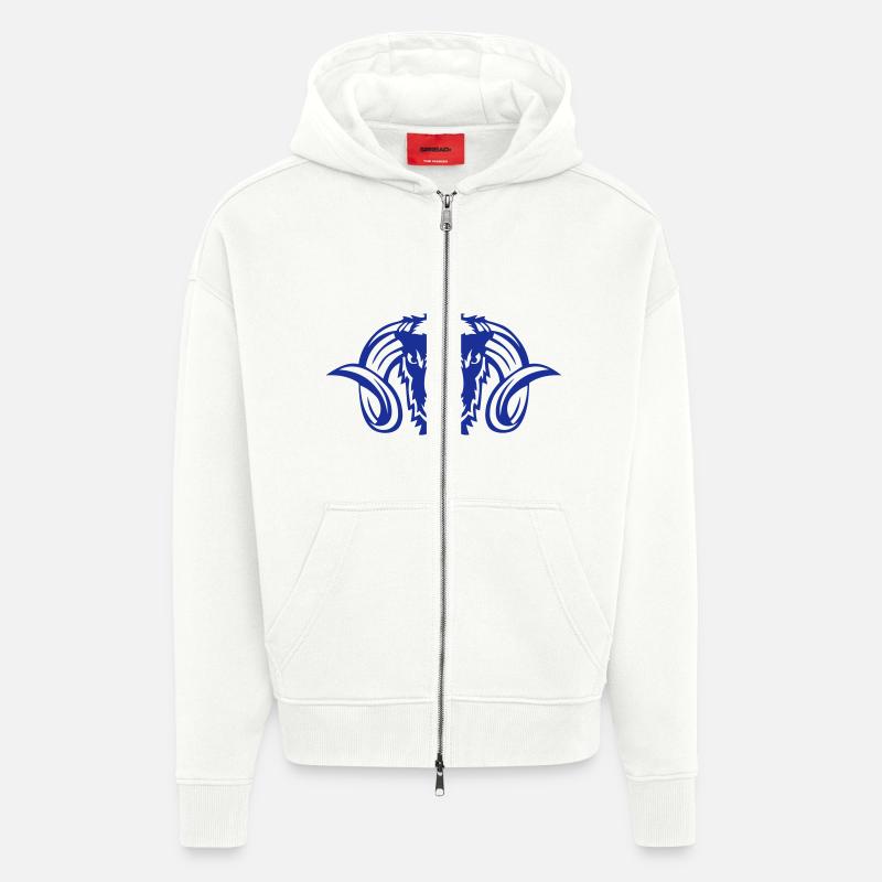 Widderhorn Widder Sternzeichen 2 - Zip Hoodie - made by SPREAD - OFF WHITE