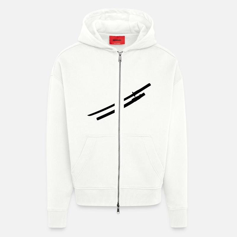 Samurai sword - Zip Hoodie - made by SPREAD - OFF WHITE