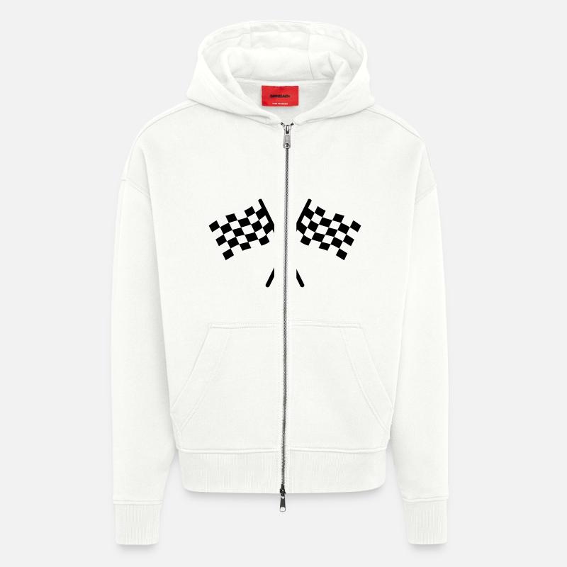 Goal flags - Veste à capuche bio épaisse oversize fabriqué en UE - OFF WHITE