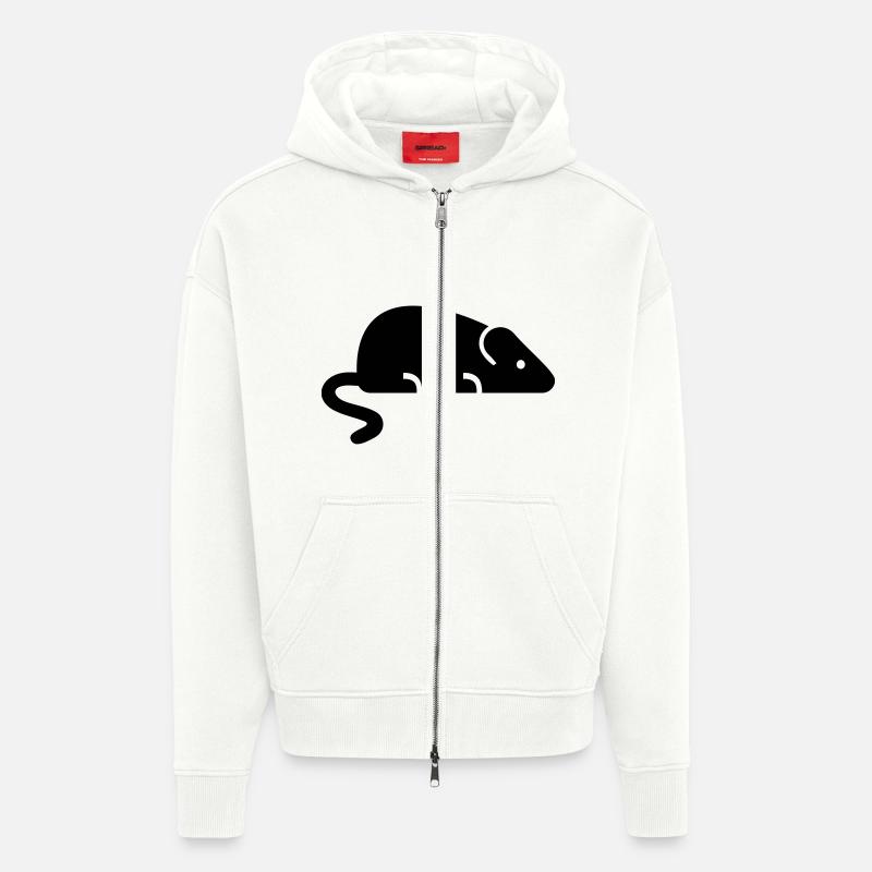 Maus - Zip Hoodie - made by SPREAD - OFF WHITE