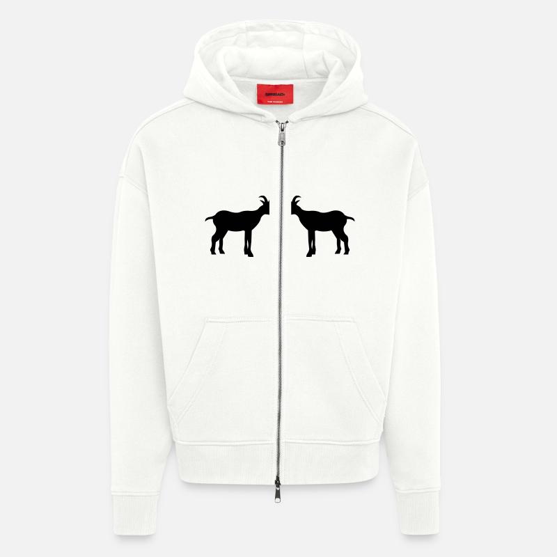 ziege2 - Zip Hoodie - made by SPREAD - OFF WHITE