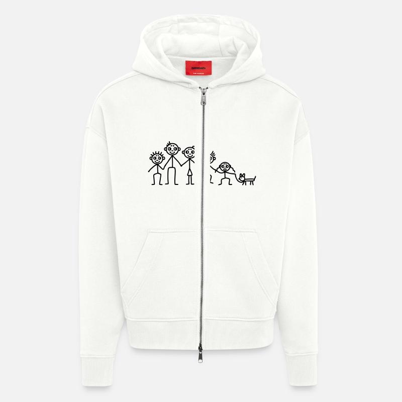 Vater Mutter Kinder - Zip Hoodie - made by SPREAD - OFF WHITE