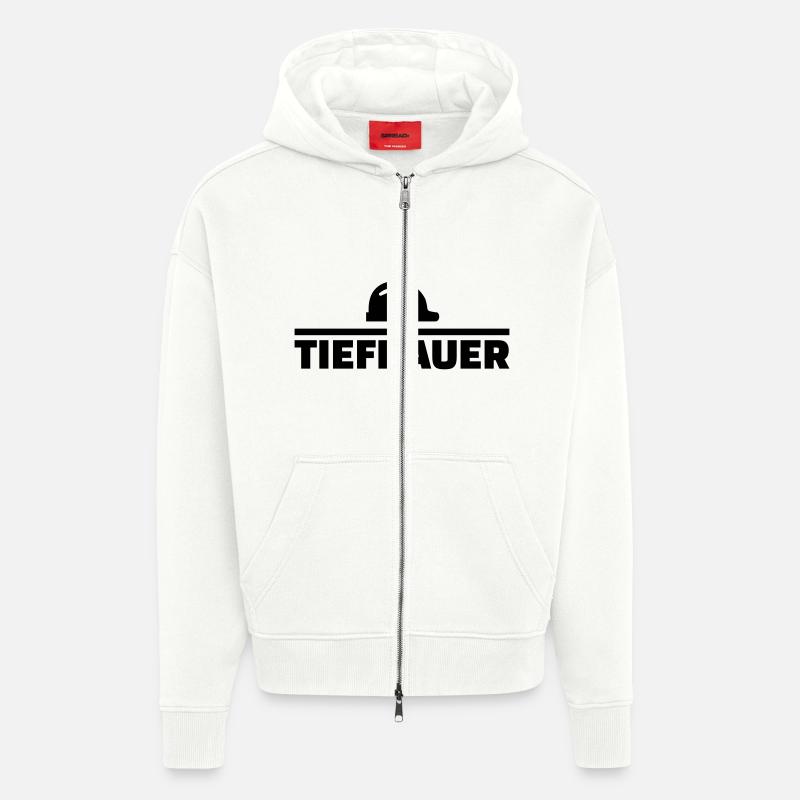 Tiefbauer - Zip Hoodie - made by SPREAD - OFF WHITE