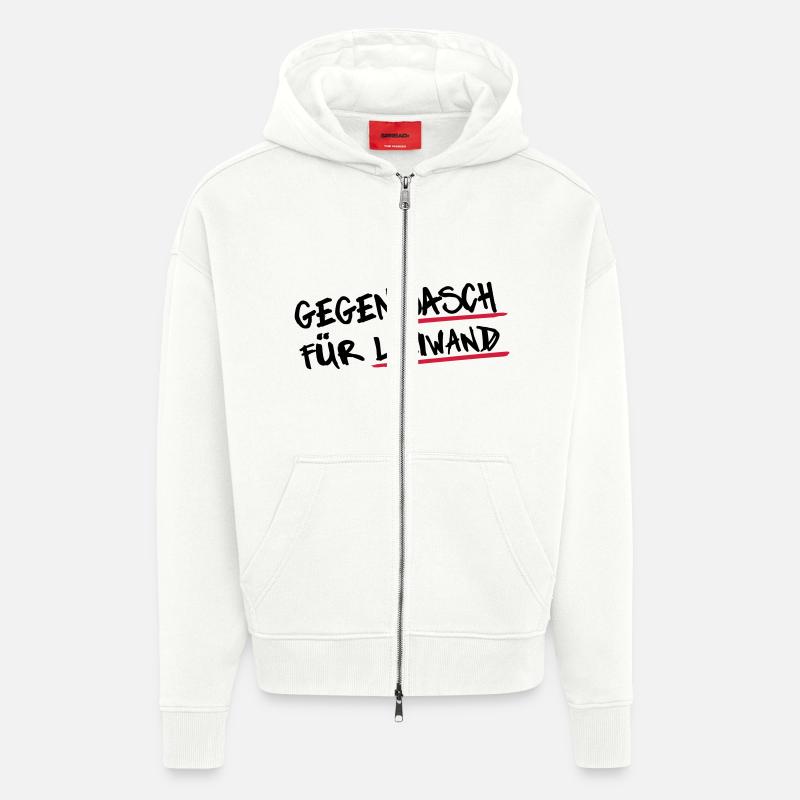 Oaschleiwand 2 - Zip Hoodie - made by SPREAD - OFF WHITE