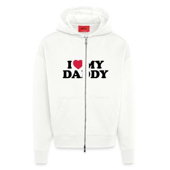 i_love_my_daddy - Zip Hoodie - made by SPREAD - OFF WHITE - Front