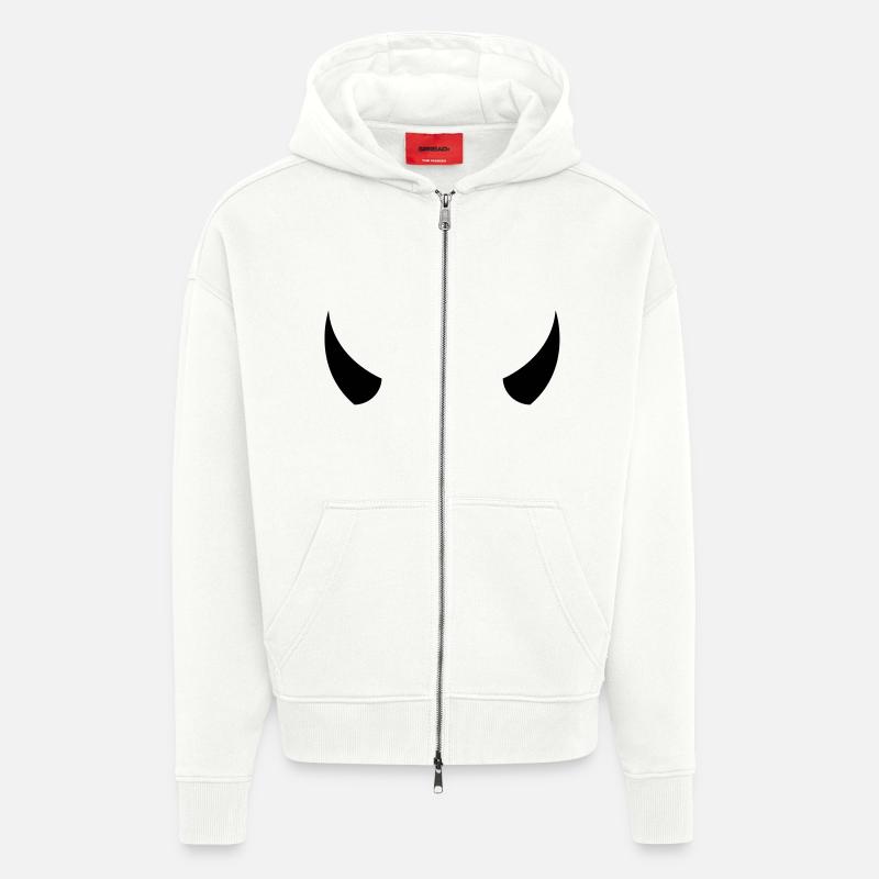 devil_wild__f1 - Veste à capuche bio épaisse oversize fabriqué en UE - OFF WHITE