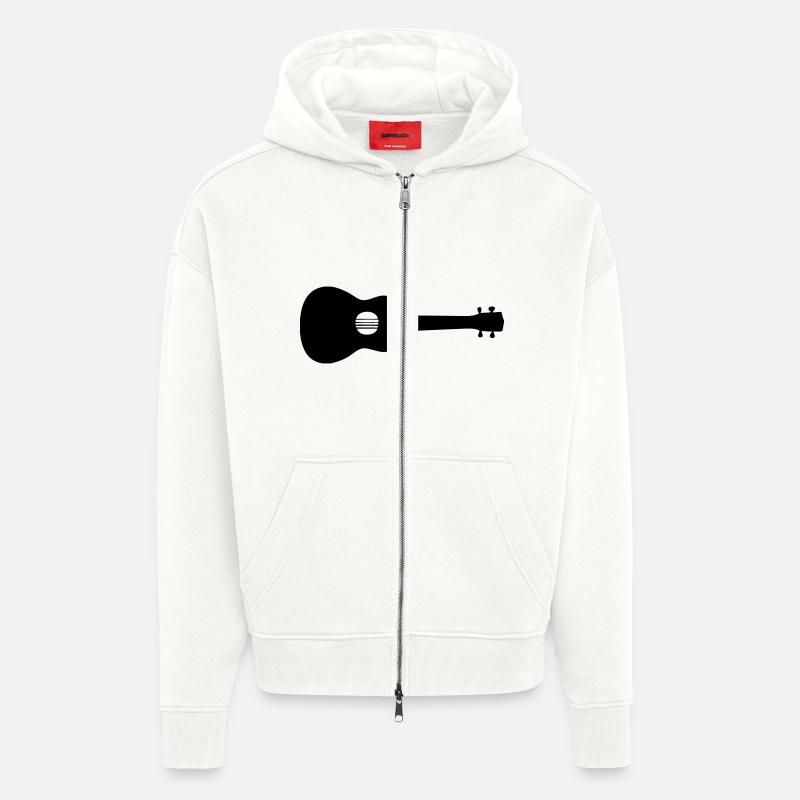 Ukulele - Zip Hoodie - made by SPREAD - OFF WHITE