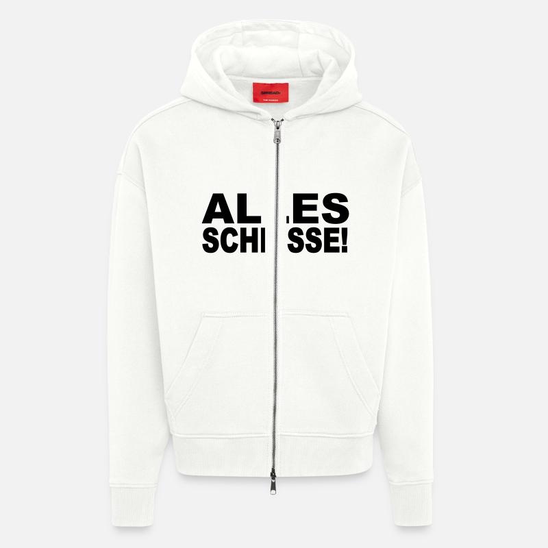 Alles Scheisse! - Zip Hoodie - made by SPREAD - OFF WHITE