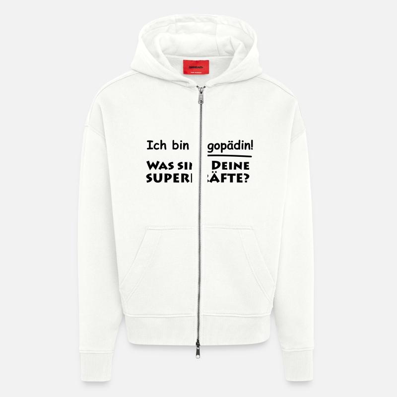 logopädin - Zip Hoodie - made by SPREAD - OFF WHITE