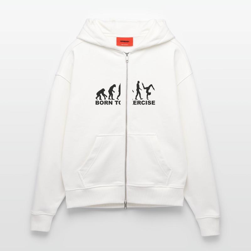 Evolution Born to exercise Veste à capuche bio épaisse oversize fabriqué en UE