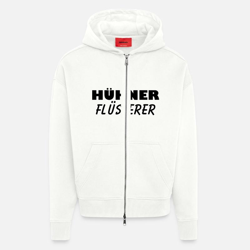 hühner flüsterer - Zip Hoodie - made by SPREAD - OFF WHITE