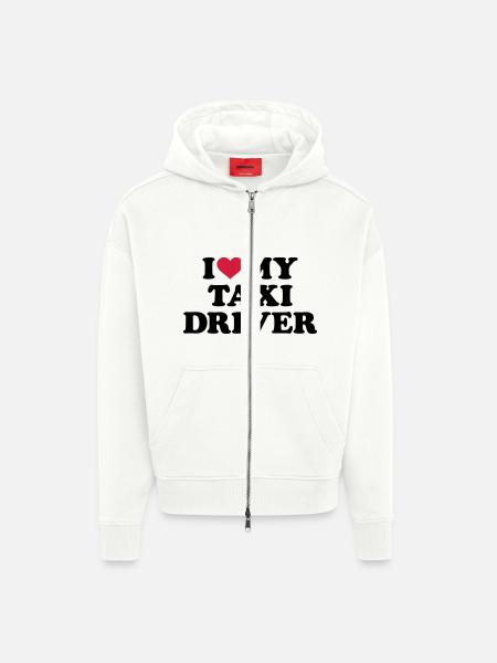 Taxifahrer - Zip Hoodie - made by SPREAD - OFF WHITE