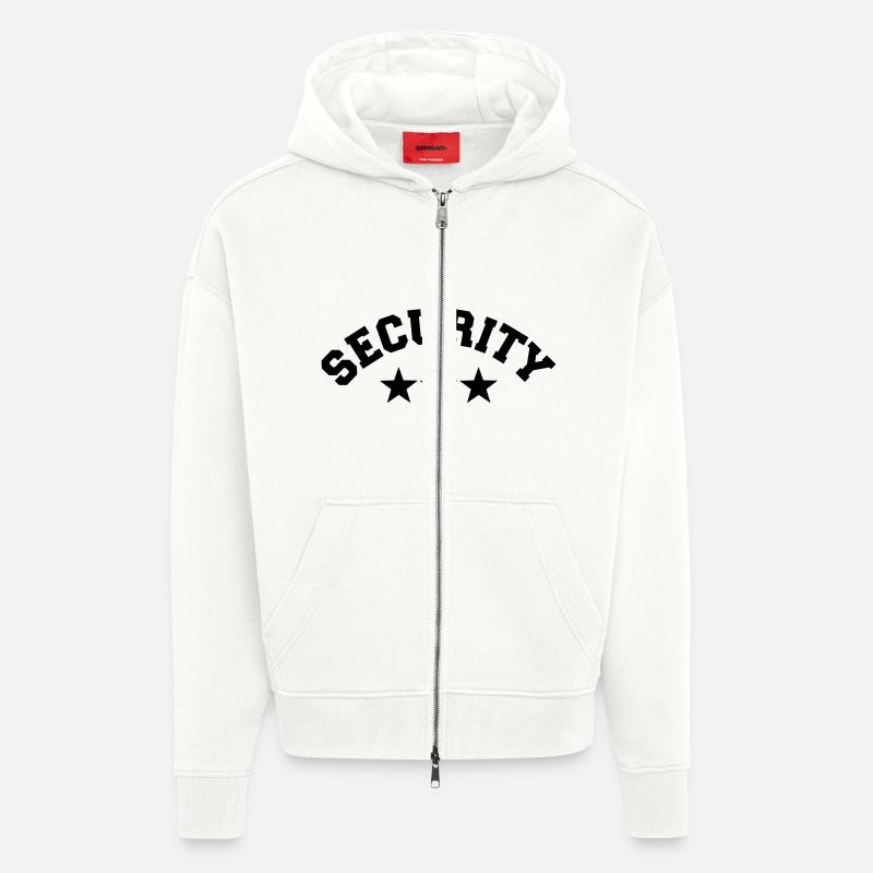 Security - Veste à capuche bio épaisse oversize fabriqué en UE - OFF WHITE