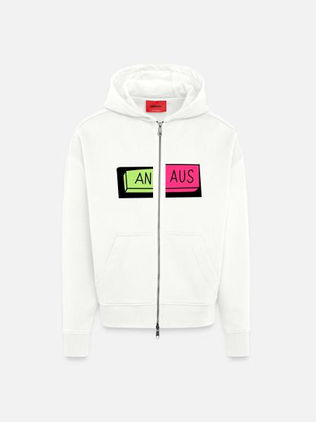 An / Aus Schalter - Zip Hoodie - made by SPREAD - OFF WHITE