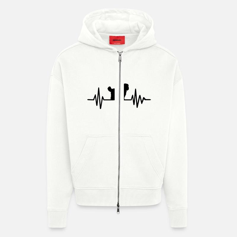 Shih Tzu - Veste à capuche bio épaisse oversize fabriqué en UE - OFF WHITE
