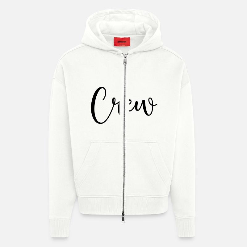 Équipage 1 - Veste à capuche bio épaisse oversize fabriqué en UE - OFF WHITE