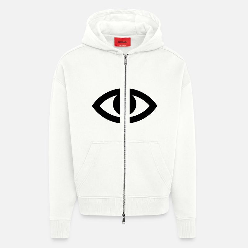 Oeil (vectoriel) - Veste à capuche bio épaisse oversize fabriqué en UE - OFF WHITE