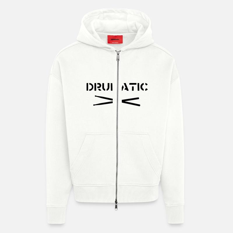Drumatic - Veste à capuche bio épaisse oversize fabriqué en UE - OFF WHITE