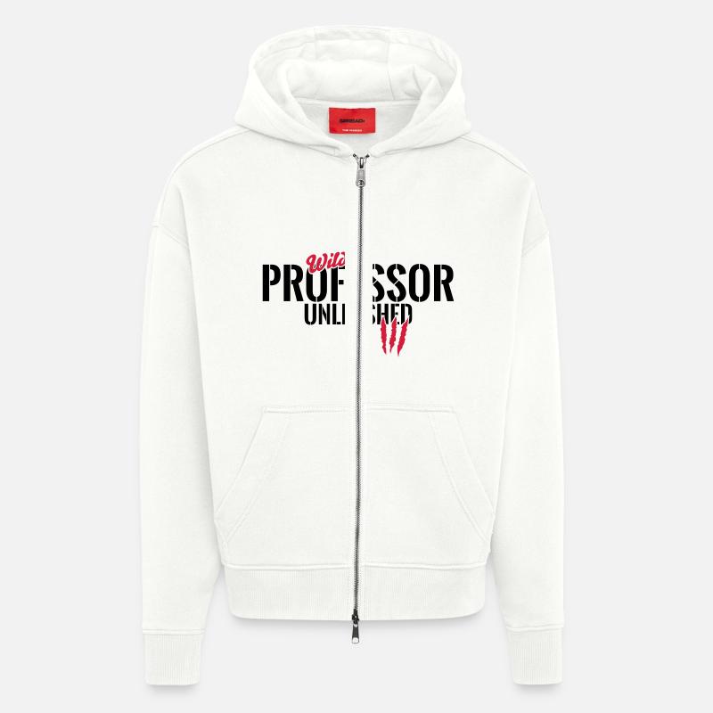 Professeur Wilder unleashed - Veste à capuche bio épaisse oversize fabriqué en UE - OFF WHITE