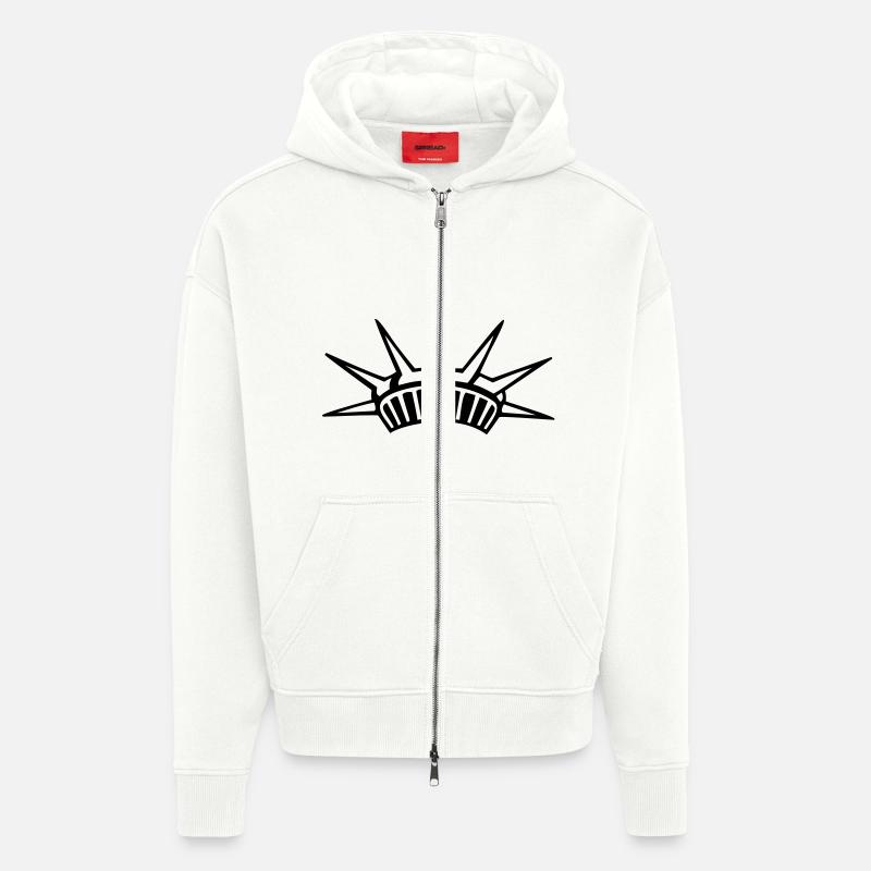 Krone der Freiheitsstatue - Zip Hoodie - made by SPREAD - OFF WHITE