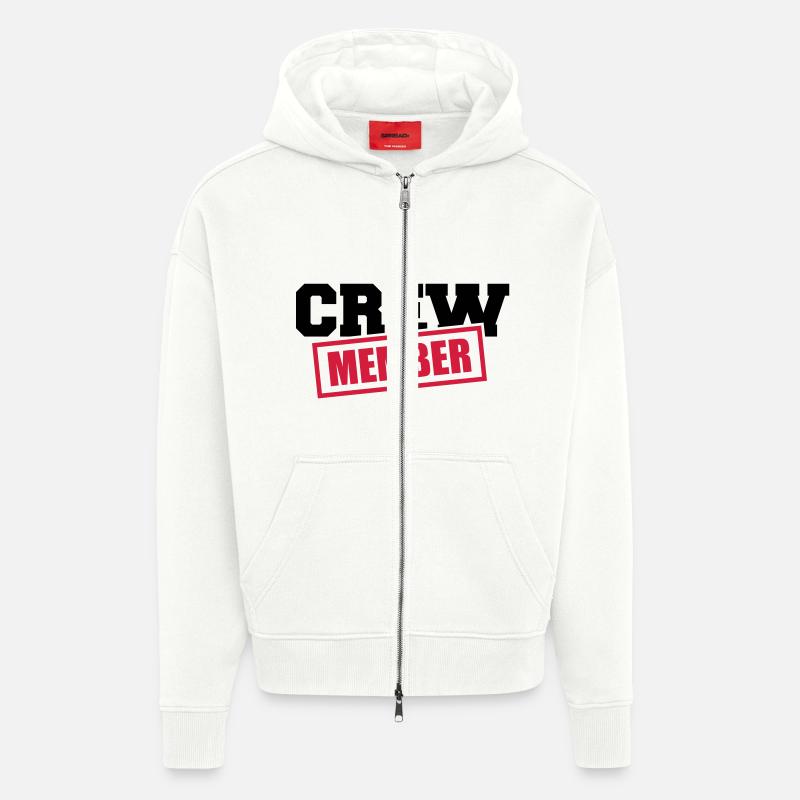 crew_member_ts2 - Zip Hoodie - made by SPREAD - OFF WHITE