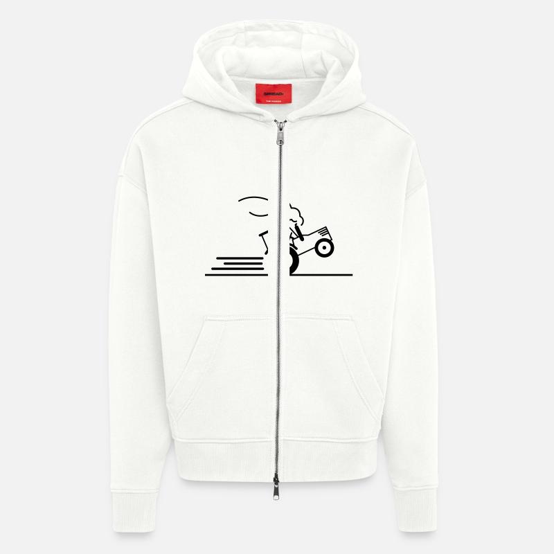traktor_power_pull_f1 - Zip Hoodie - made by SPREAD - OFF WHITE