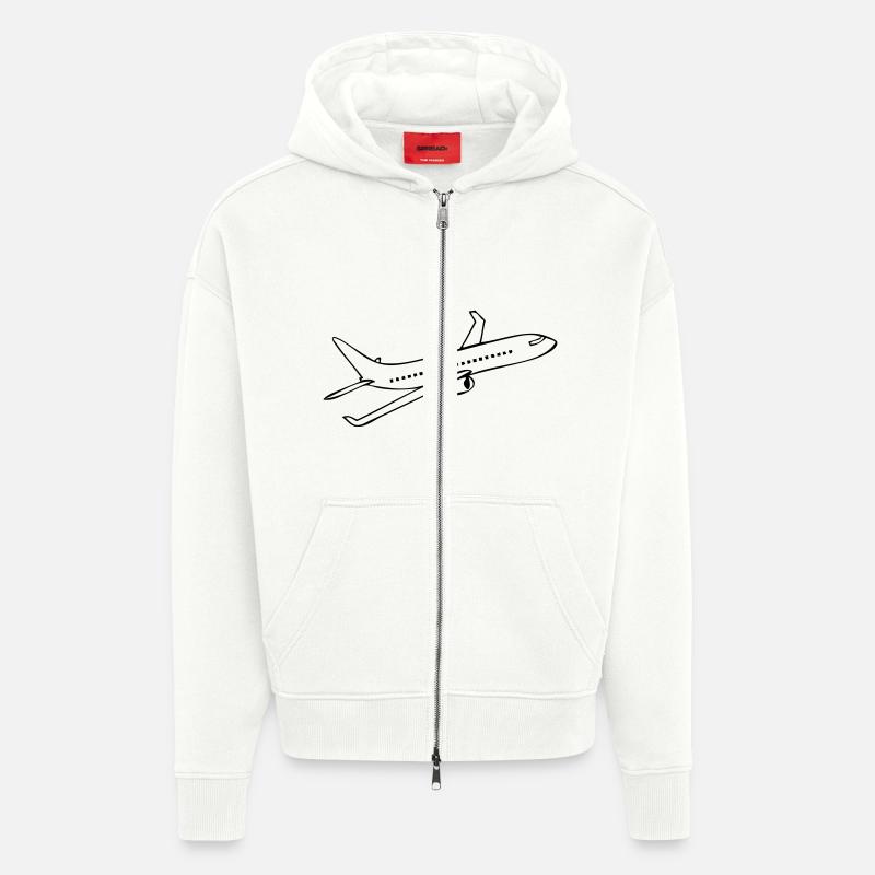 Flugzeug - Zip Hoodie - made by SPREAD - OFF WHITE