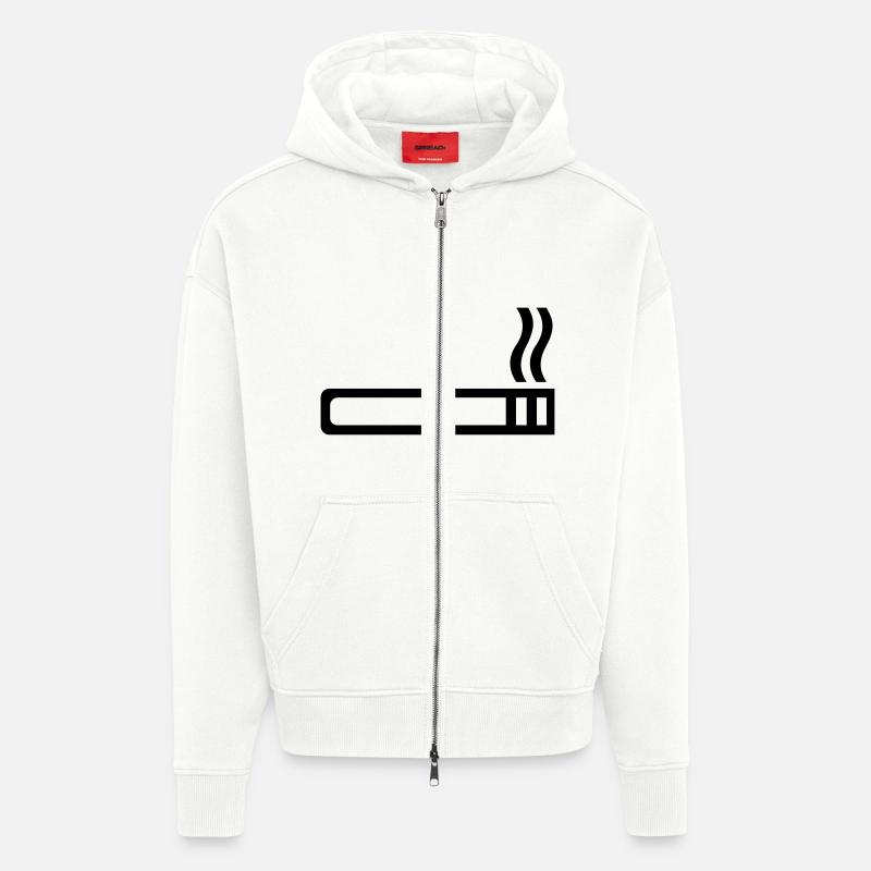Zigarette - Zip Hoodie - made by SPREAD - OFF WHITE