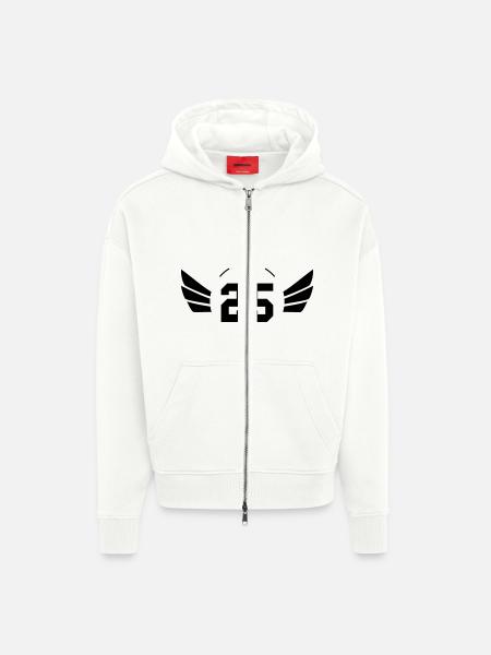 25 Years - Zip Hoodie - made by SPREAD - OFF WHITE