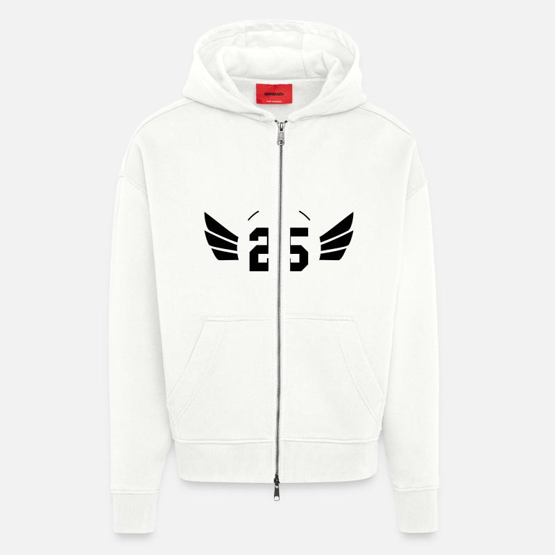 25 Ans - Veste à capuche bio épaisse oversize fabriqué en UE - OFF WHITE