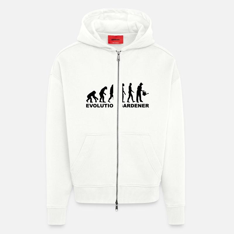 Evolution Gardener - Veste à capuche bio épaisse oversize fabriqué en UE - OFF WHITE