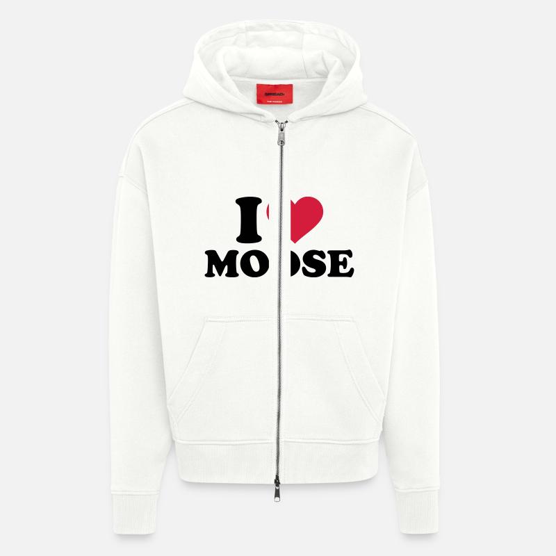 Elch - Zip Hoodie - made by SPREAD - OFF WHITE