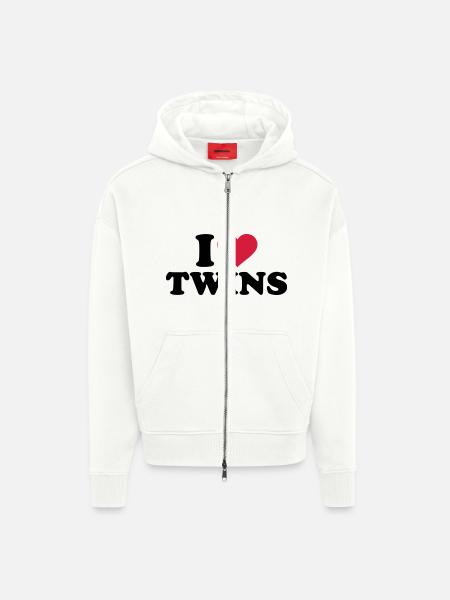 Zwillinge - Zip Hoodie - made by SPREAD - OFF WHITE