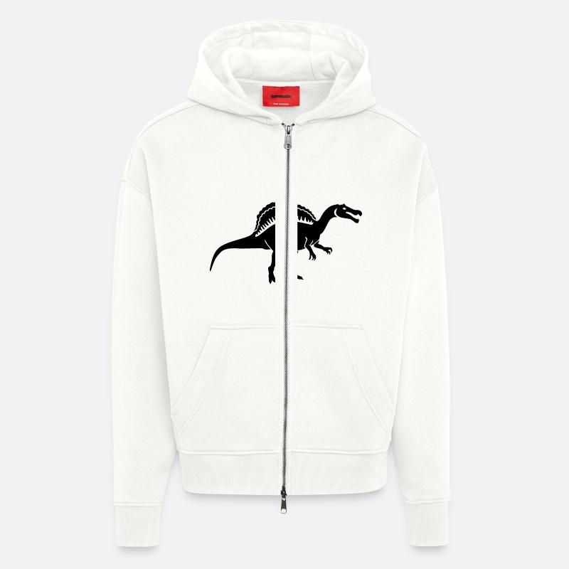Spinosaurus - Veste à capuche bio épaisse oversize fabriqué en UE - OFF WHITE