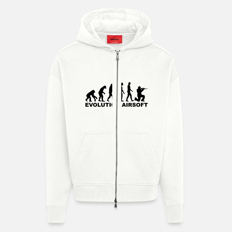 Evolution Airsoft - Veste à capuche bio épaisse oversize fabriqué en UE - OFF WHITE