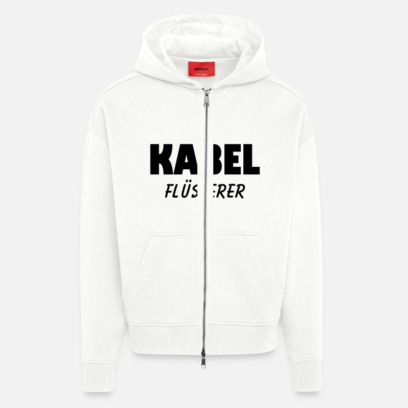 kabel flüsterer - Zip Hoodie - made by SPREAD - OFF WHITE