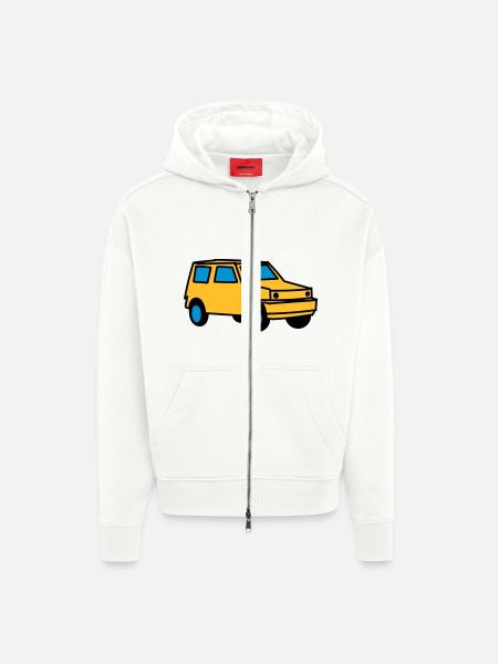Auto - Zip Hoodie - made by SPREAD - OFF WHITE