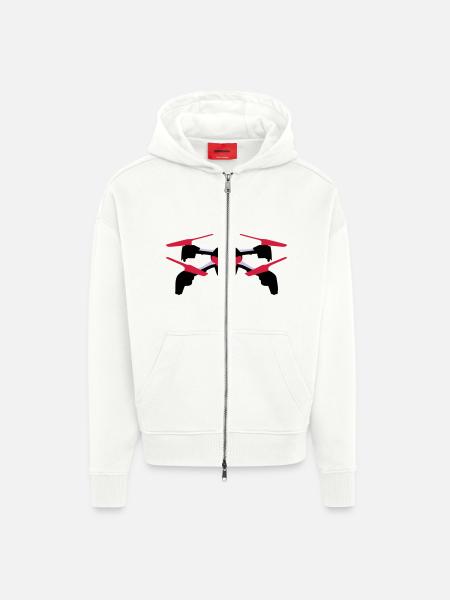 Drone - Zip Hoodie - made by SPREAD - OFF WHITE