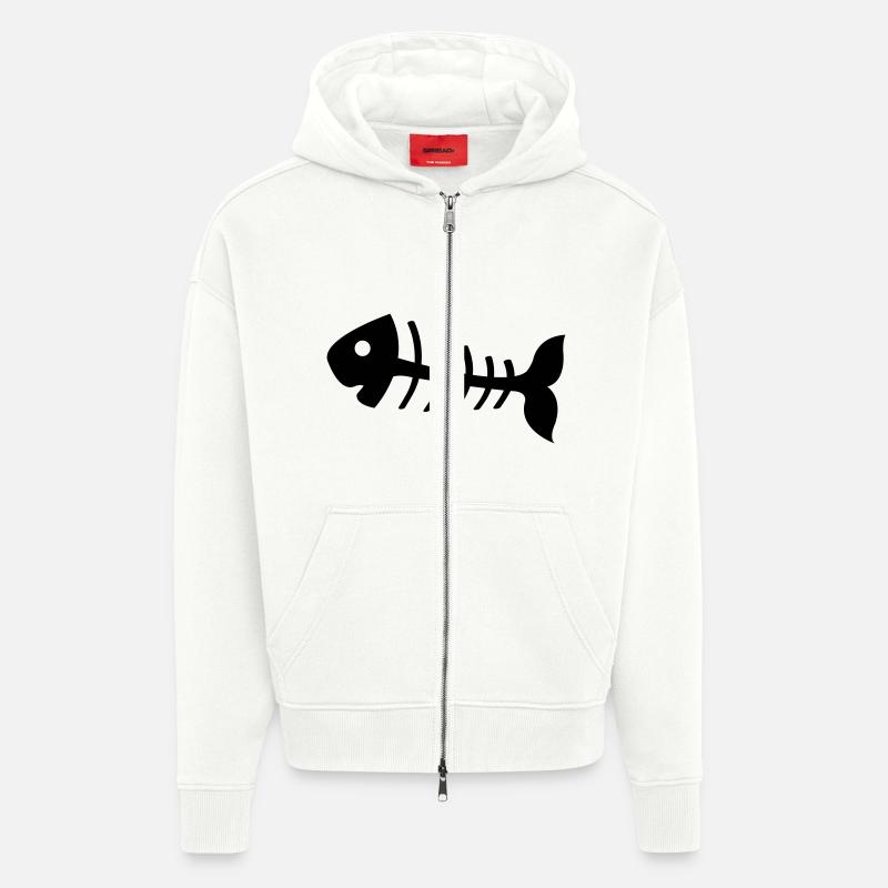 fischgraete - Veste à capuche bio épaisse oversize fabriqué en UE - OFF WHITE