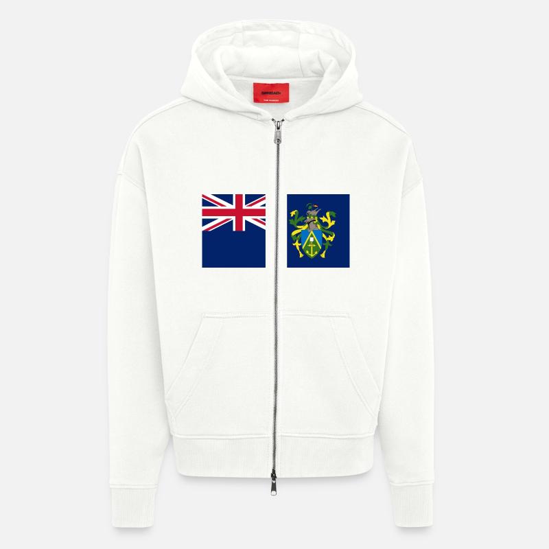 Pitcairninseln - Zip Hoodie - made by SPREAD - OFF WHITE
