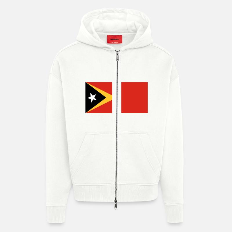 East Timor - Zip Hoodie - made by SPREAD - OFF WHITE