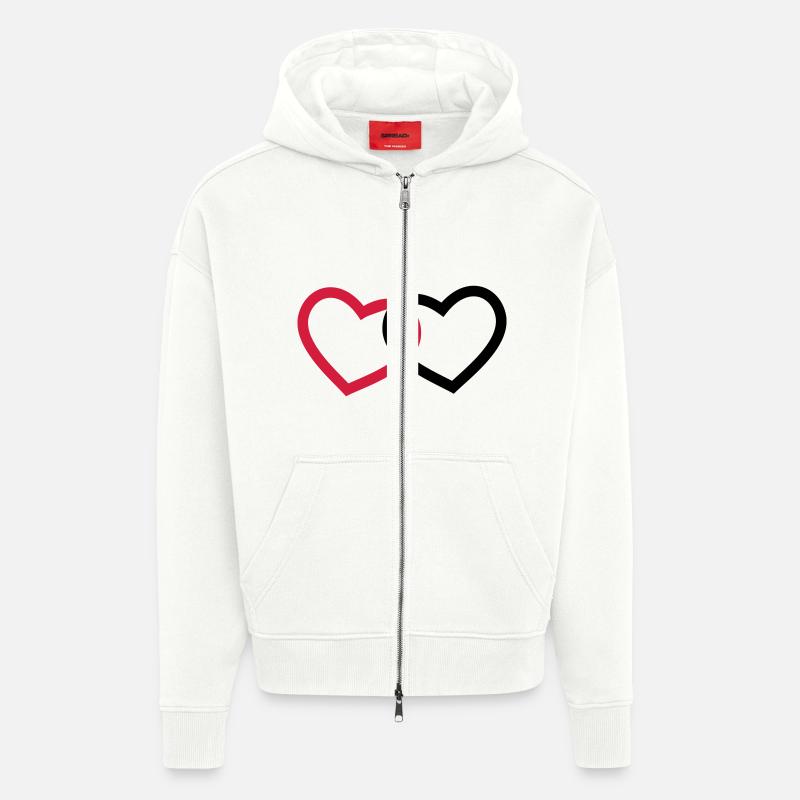 Herzen - Zip Hoodie - made by SPREAD - OFF WHITE